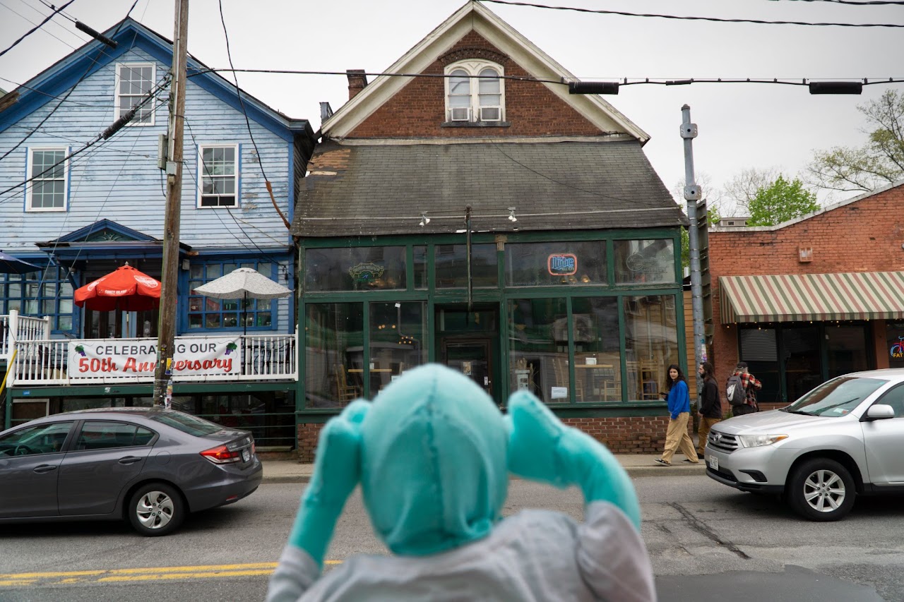 Chet sees a bar in the distance.
