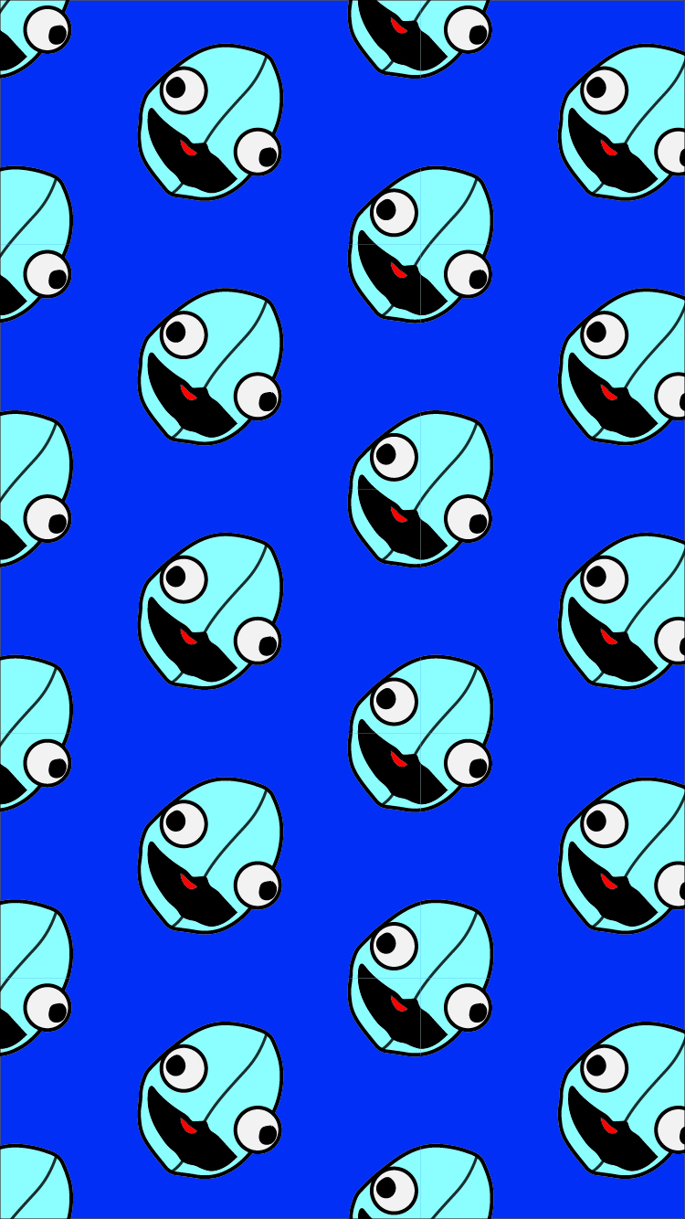 Chet Head Wallpaper, the pattern includes images of Chet's heads in rows next to one another.